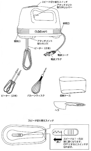 クイジナート　スマートパワーハンドミキサー　HM-050SJ