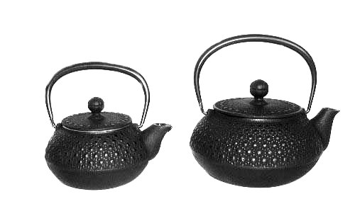 岩鋳 急須 亀甲 黒/南部鉄器