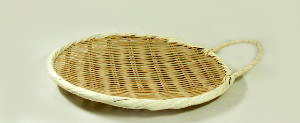 盆ざる・手付 27cm/雅竹 国産の竹製品