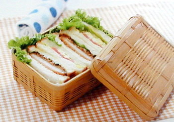 磨き菱木編　竹のお弁当箱