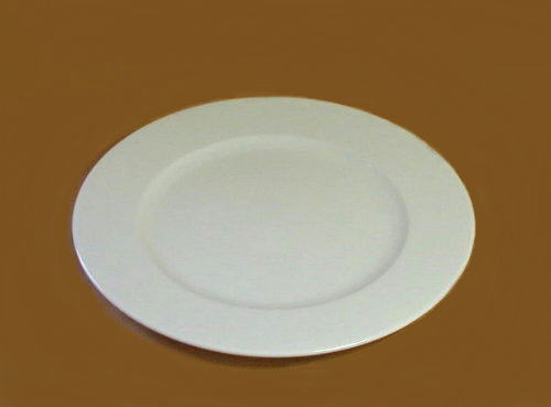 白いお皿／リムプレート　２５．５ｃｍ